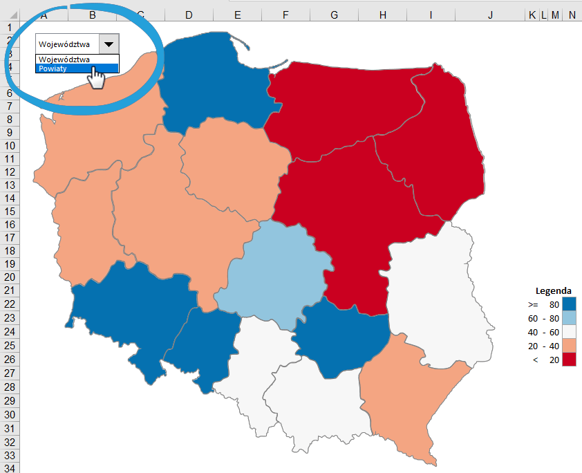 Szybkie Przej Cie Z Wojew Dztw Na Powiaty Lub Gminy W Mapie Polski