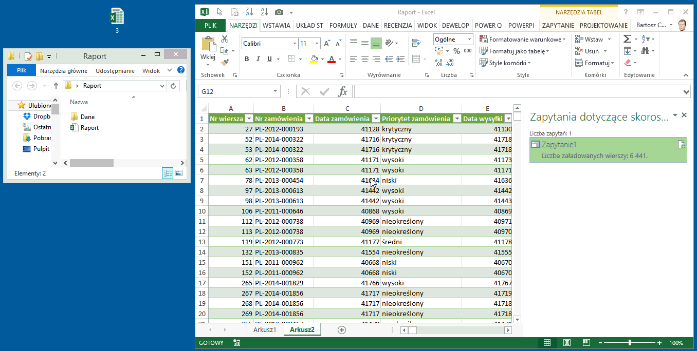 Power Query - łaczenie plikow z folderu - odswiezanie danych