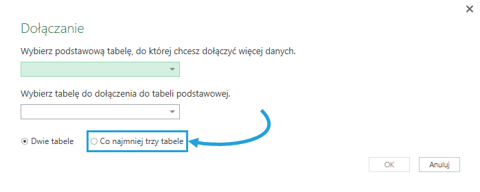 dołączanie power query get transform 1