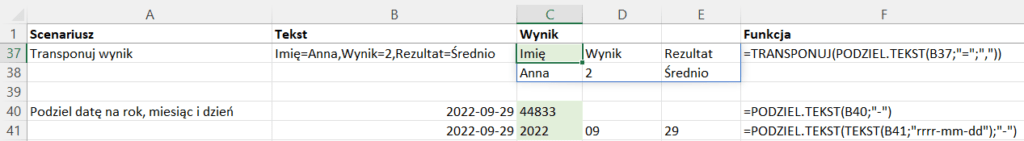 3 Nowe Funkcje Tekstowe W Programie Excel 365 Tekstprzed Tekstpo Podzieltekst 2373